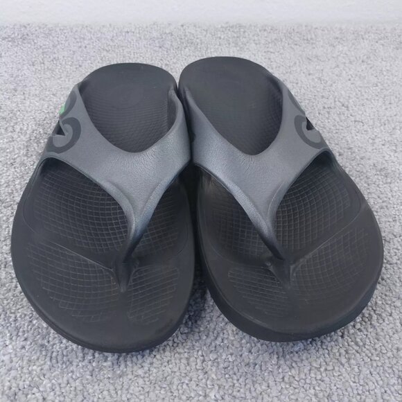 OOFOS Sandals Mens 12 Ooriginal Sport Recovery Slide Thong Grey Black Comfort - Picture 3 of 10
